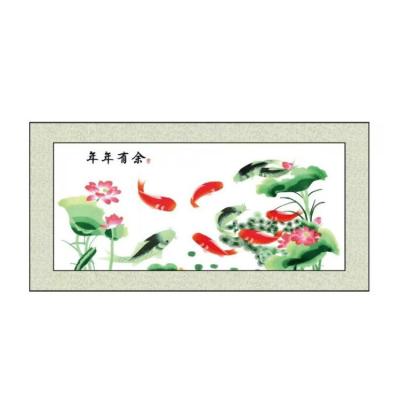 China Modern Chinese Embroidery Living Room Backdrop Wall Decorative Painting Art for sale