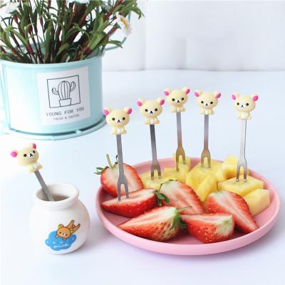 China Sustainable Christmas Promotion Home Gifts Food Picks Bento Accessories Party Dessert Food Picks Mini Silicone Fruit Forks for sale