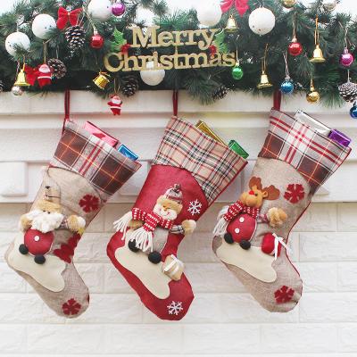 China Fashion Christmas Decoration Christmas Socks Gift Bag Christmas Socks For Kids for sale