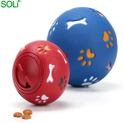 China Viable Wholesale Rubber Indestructible Dog Feed Toy Bal Dog Toy Pet Toys for sale