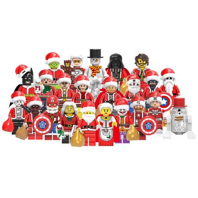 China DIY TOY New Product Christmas Set DIY Assembled Plastic Mini Figure Building Block Toys For Children for sale