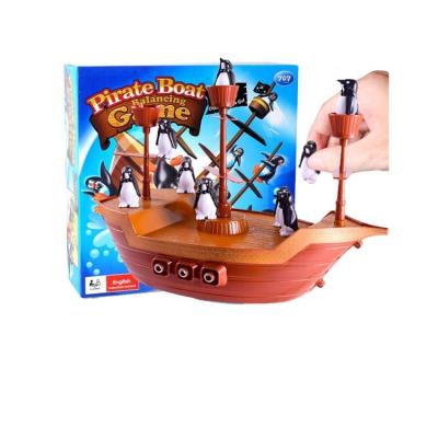 China Plastic Toy Balance Penguin Pirate Ship Captivating Kids Interactive Board Games for sale