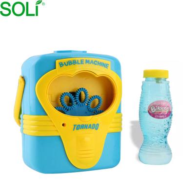 China Automatic Portable Electric Bubble Machine Gift Music Bubble Blowing Toy for sale