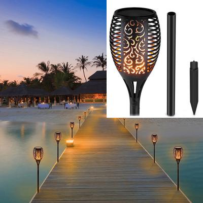 China Flickering Torches Flare Spike Pillar Wall Light 3w LED Outdoor Solar Garden Light Landscape Bollard Light Torch for sale