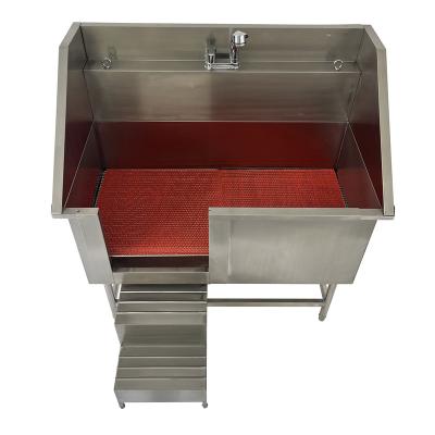 China Durable SUS304 Stainless Steel Non-slip Polishing Bathtub With Sliding Door for sale