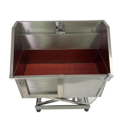 China Beauty Salon Use Hydraulic Lift Durable Stainless Steel Bathtub With Sliding Door for sale