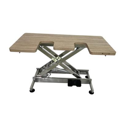 China Durable Stainless steel hydraulic lift ultrasound Examine table with wood board for sale