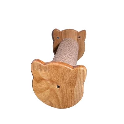 China Breathable OEM Accept Animal furniture cat activity wall toy Wood cat pillar for sale