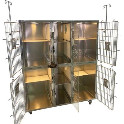 China Breathable Stainless steel cage with plastic board plastic door removable plastic wall for sale