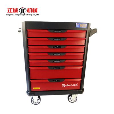 China Hot Selling Porcelain Factory Movable And Durable 7 Drawer Tool Chest And Rolling Tools Cabinet Set for sale