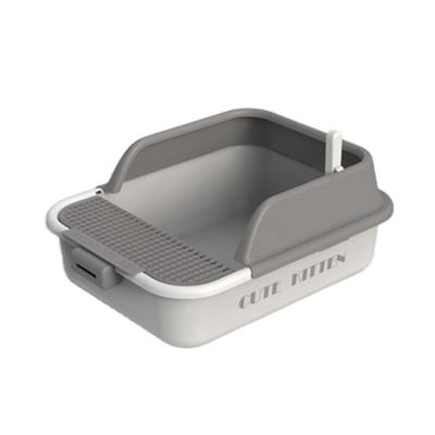 China Cats Best Rate Basic Portable Simple Clean Open Cat Litter Box Large Pet Toilet for sale