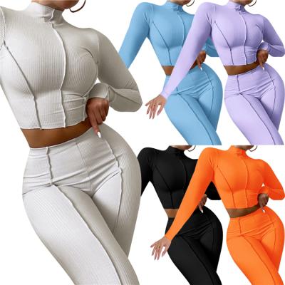 China Anti-pilling Hot Selling 2020 Autumn Casual Sports Suit Jogging Suit Women 2 Piece Set Tracksuit Teams Two Piece Set Women Clothing for sale