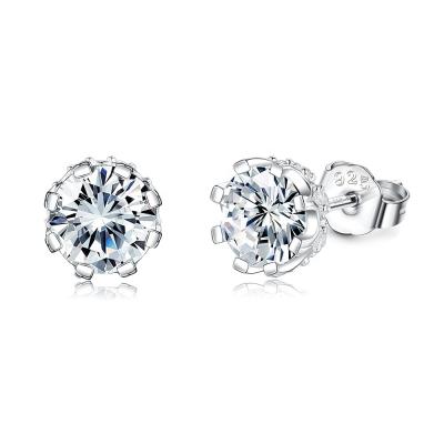 China CLASSIC Jewelry Male Cute Natural CZ Diamond Stud Earrings from Monsieur Jewelry Tiny Dainty Sterling Silver 925 for sale