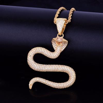 China Snake animal pendant Misterjewelry snake hiphop pendant, 18k solid gold pendant for sale