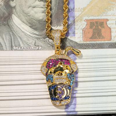 China Cartoon Pendant Misterjewelry 14k Gold Plated Pendant Necklace, Iced Out Pendant Wholesale for sale