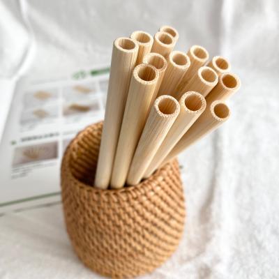 China Sustainable Eco Friendly Bamboo Straws 100%natural Bamboo Fiber Straw for sale