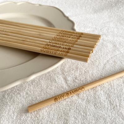 China Disposable bamboo straw durable envirmental 100% natural bamboo material for sale