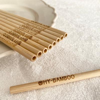 China Carved Bamboo Straws 100% Sustainable Biodegradable Natural Organic Bamboo Straw for sale