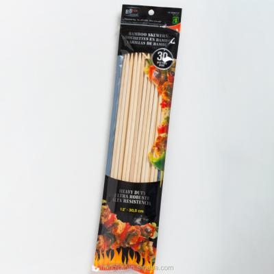 China Easily cleaned round and disposable bamboo skewer, bamboo sticks for sale