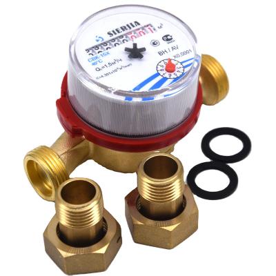 China oem iso4064 class b brass body domestic single jet water meters for sale