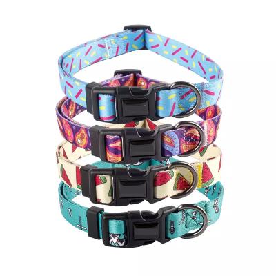 China Outdoor Dog Cat Striped Collares Para Perros Dog Outdoor Product Supplies Amazon Selling Black Dog Collars Viable Hot Polyester Pet for sale