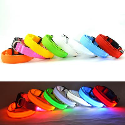 China Lights Waterproof Multicolor Dog Flashing Collar With Led Light Pet Cat Battery Rechargeable Led Collar Dog Usb for sale