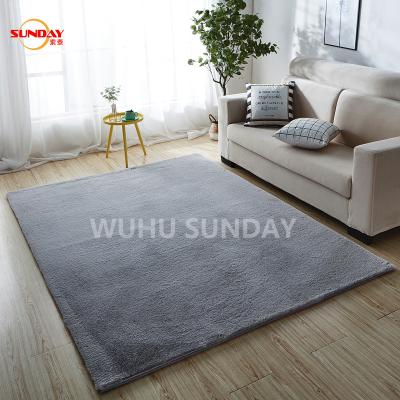 China Stain Resistant Hot Selling Home Decor Faux Rabbit Fur Solid Blanket for sale