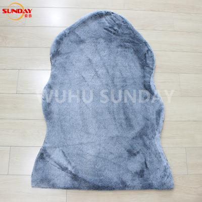 China Modern Tip-Faded Faux Rabbit Fur Blanket for sale