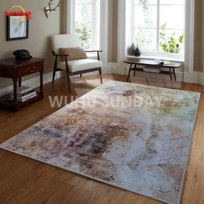 China Stain Resistant Soft Area Rugs For Home Decor Printed Faux Rabbit Fur Rug for sale