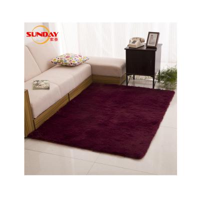 China Soft Plush PV Fur Area Rug Washable Comfortable High Pile Non-Slip Rug Shaggy Rugs for sale