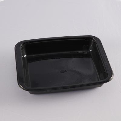 China Freshness Preservation Airline Meal CPET Tray High Barrier Disposable Plastic Black Plastic Food Tray for sale