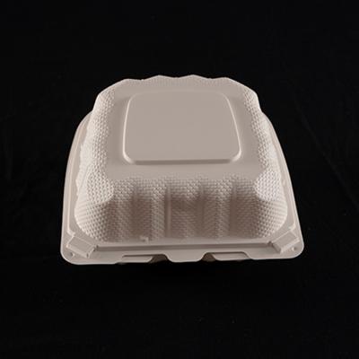 China Degradable Clamshell PP Plastic Food Container Square Container White Freshness Preservation PCC Container With Lid for sale