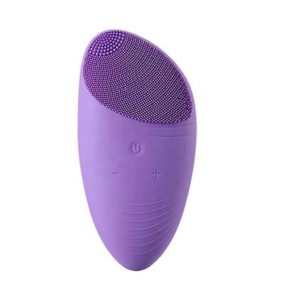 China For Best Home Use Portable Professional Electric Face Brush Silicone Cleansing Facial Brush for sale