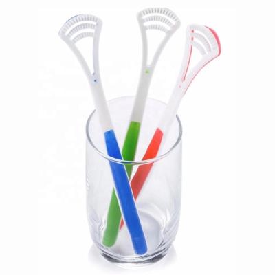 China Tongue Scraper Care Oral Plastic Tongue Cleaner Tongue Scraper for sale