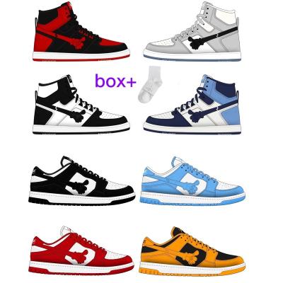 China Cushioning fashion trend non-slip  Wear-resistant genuine leather sneakers personalized design logo custom men casual custom sneakers men custom shoes for sale