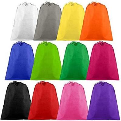 China Custom Logo Printed Polypropylene Drawstring Shoe Pouch Non Woven Bag Promotion Nonwoven Durable Nonwoven Dust Bag Promotion Drawstring Dust Bag for sale