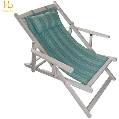 China Simple Folding Outdoor Lounge Leisure Furniture Wooden Beach Chair for sale