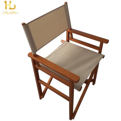 China Outdoor Lounge Leisure Furniture Beach Manager Armrest Single Folding Wood Chair for sale