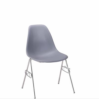 China Modern Dining Chair Stainless Steel Legs And Plastic Chair With Steel Frame Dining Furniture for sale