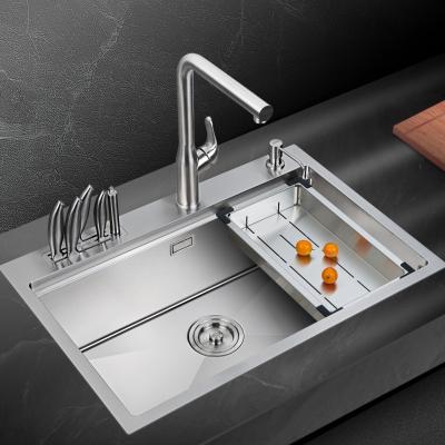 China With built-in single-tank moisture-proof single-tank custom-made kitchen sink faucet hot selling stainless steel environmental protection for sale