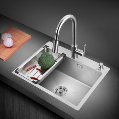 China Without Faucet Wholesale Good Quality 201or 304 Stainless Steel Bowl Nano Black Single Bowl Kitchen Sink for sale