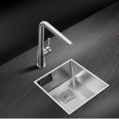 China Without Faucet Handmade Stainless Steel Black Nano Kitchen Sink Brushed Sink With Steps for sale