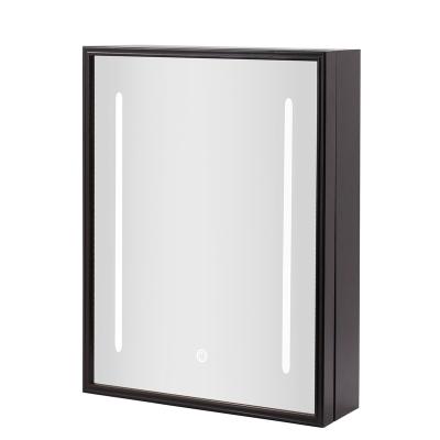 China Modern Wall Mounted Home Furniture Mirror Living Room Storage Led Lockable Jewelry Cabinet Led Bathroom Mirror Cabinet for sale