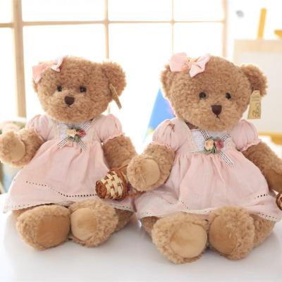 China OEM Eco-Friendly Custom Kids Girls Stuffed Teddy Bear Plush Doll Dress Teddy Bear Toy for sale