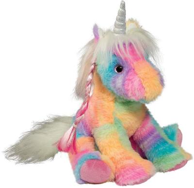 China Colorful Unicorn Animal Stuffed Plush Toy Mascot Custom Made Funny Novelty Eco-Friendly Factory Small for sale