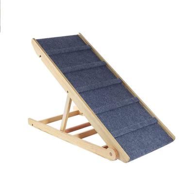 China Dogs Wholesale Portable Folding Wooden Pet Ramp For Small Large Animals High Traction Dog Ramp For Bed for sale