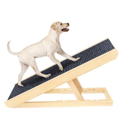 China Dogs Foldable Dog Ramp for Bed Portable Pet Ramp with Mat Adjustable Dog Car Ramps Non-Slip for SUV, Bed, Couch for sale