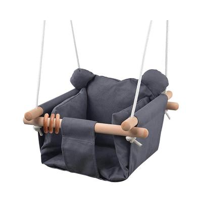 China Outdoor Hot Sell Game Baby Swing Seat Hammock Wooden Swing Chair Hanging Swing Chair for sale