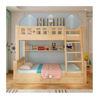 China European Twin Modern Solid Wood Double Bunk Beds Children Kids Bunk Bed For Sale for sale