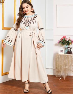 China Anti-pilling latest HC Dubai abaya wholesale ready to ship embroidery long girl's dresses muslim abaya for sale